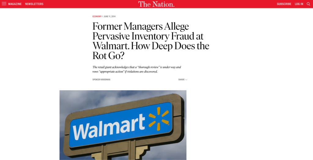 Real-World Inventory Fraud Cases: Walmart’s Inventory Manipulation Allegations