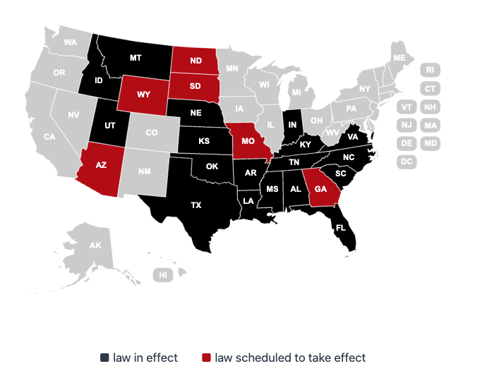 States Requiring Age Verification