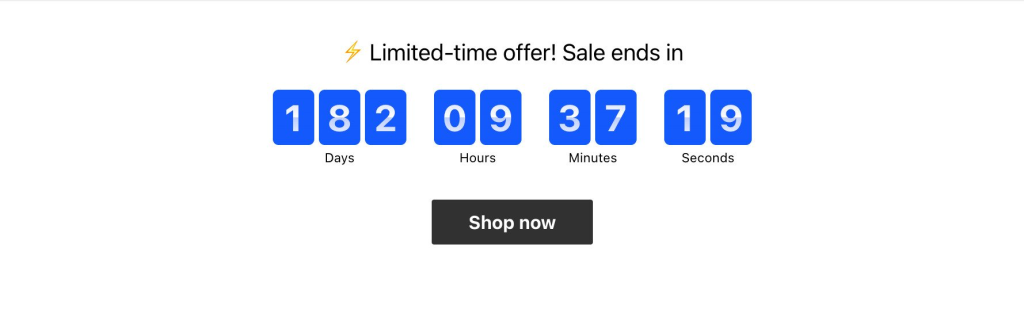 Use Countdown Timers or Limited-Time Deals
