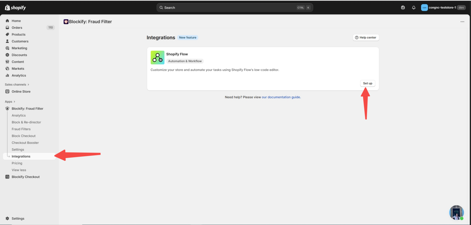 Enable Shopify Flow in Blockify Fraud Filter
