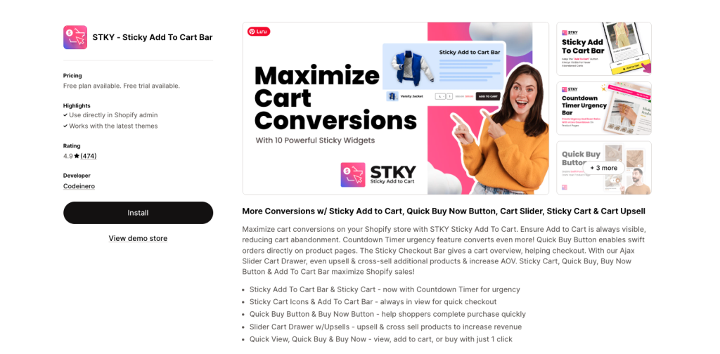 STKY ‑ Sticky Add To Cart Bar