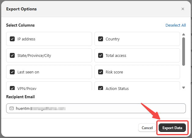 Blockify Export Data