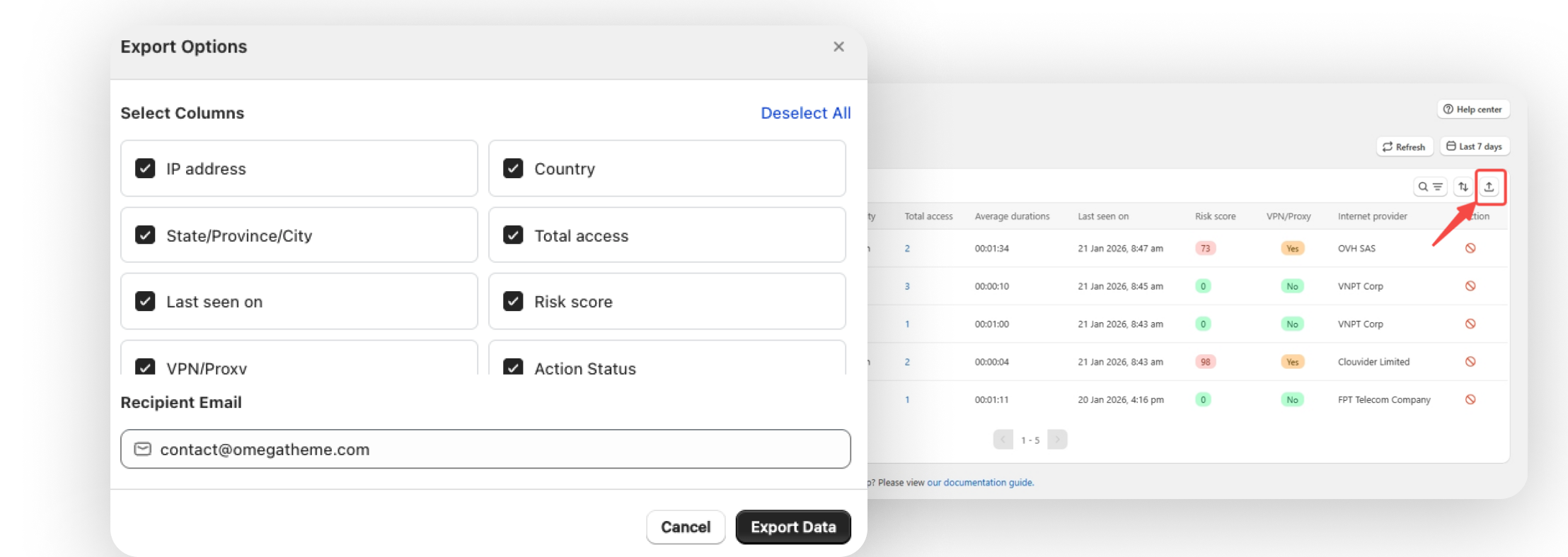 Blockify Export Feature