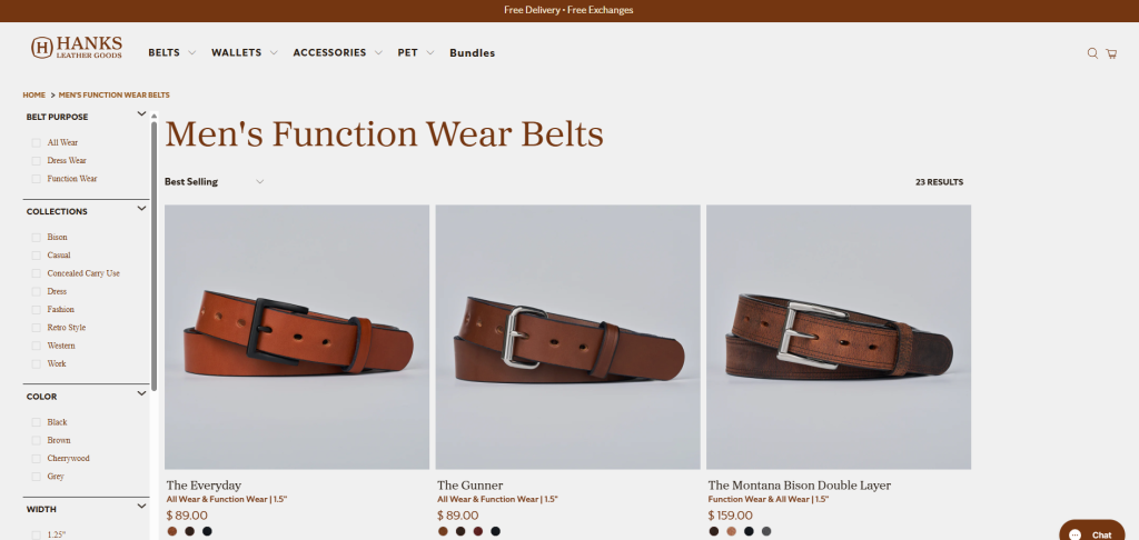 Hanks Belts