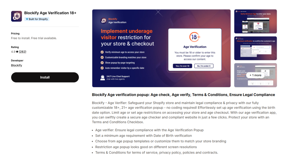 Implement Age Verification