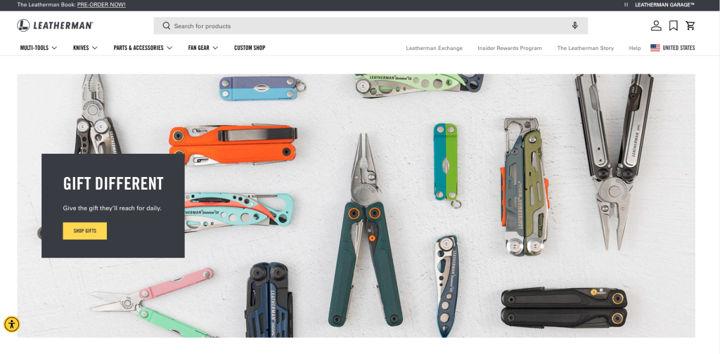 Leatherman Shopify Store Examples