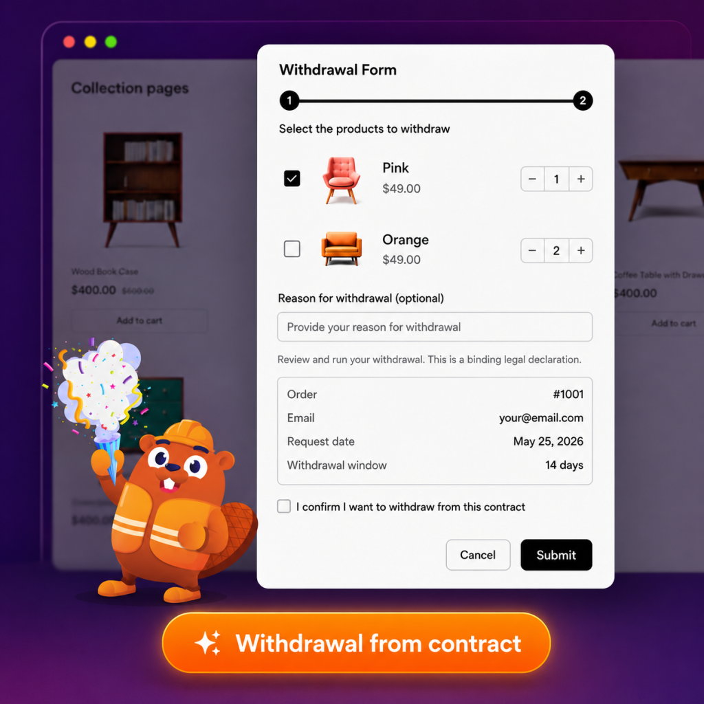 Comply with EU withdrawal rules in just 2 clicks