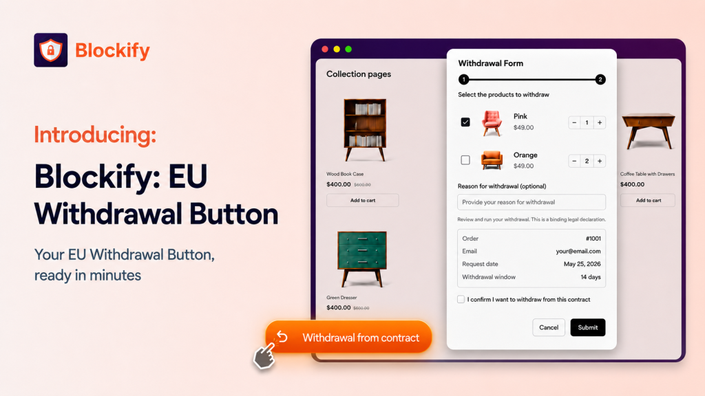 Introduce Blockify EU Withdrawal Button App