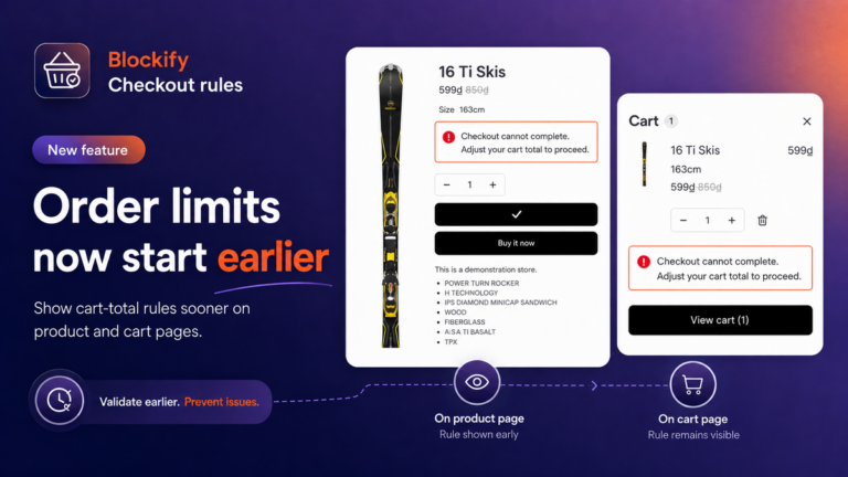 Blockify Order Limits