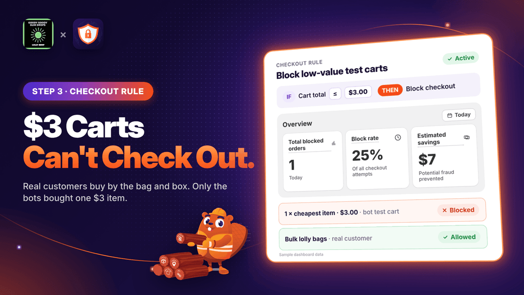 Block checkout for $3-and-under carts